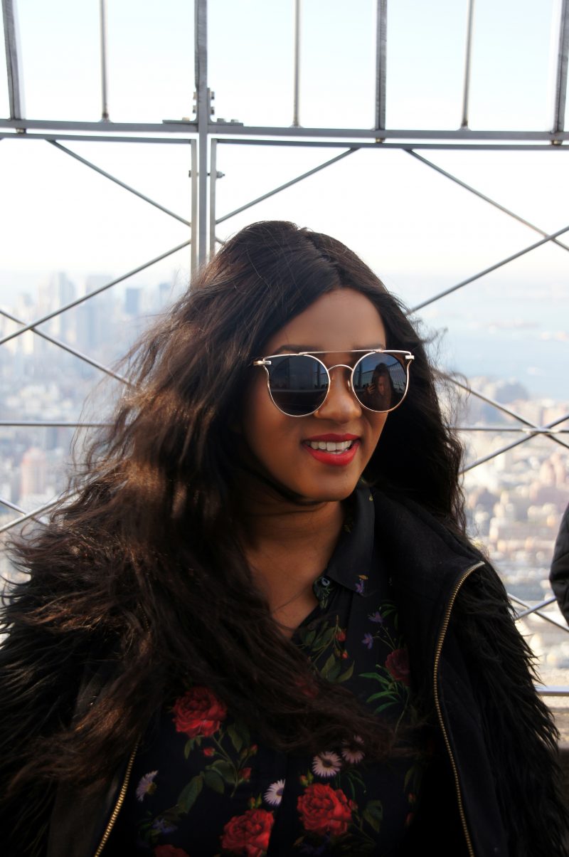 Closeup of me on the empire State Building