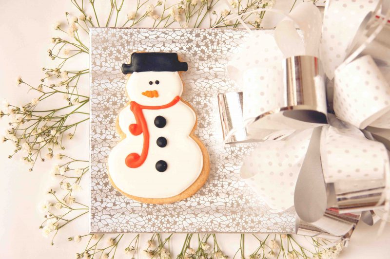 Christmas cookie snowman