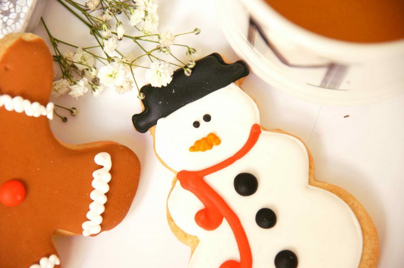 Christmas cookie snowman