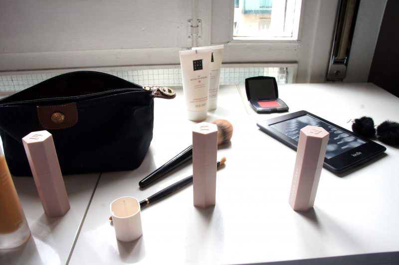 My make desk in the morning: Getting ready for the day with fenty beauty