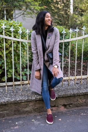 Checked Coat Casual Fall Street Style Jeans Fall Outfit Fall Style Autumn Look