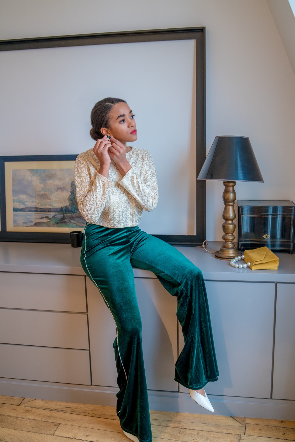 MeetMiri Changes in 2019 // Green Silk pants