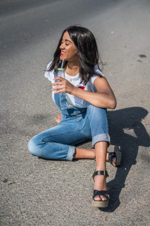 Social Good, Save water, Charity, Girl in dungarees