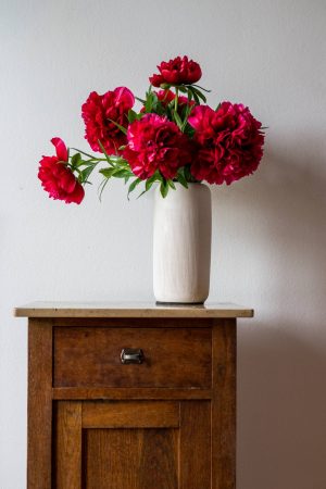 A Vase of red peonies