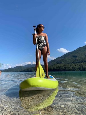 Summer Activity Stand Up Paddling Fuschlsee