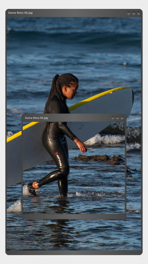 Surfer Girl Teneriffe Surfing in Canary Islands