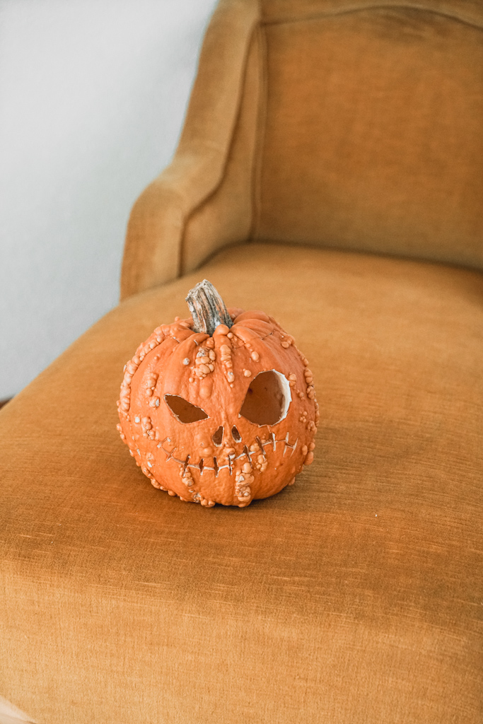 Scary pumpkin carving face halloween 