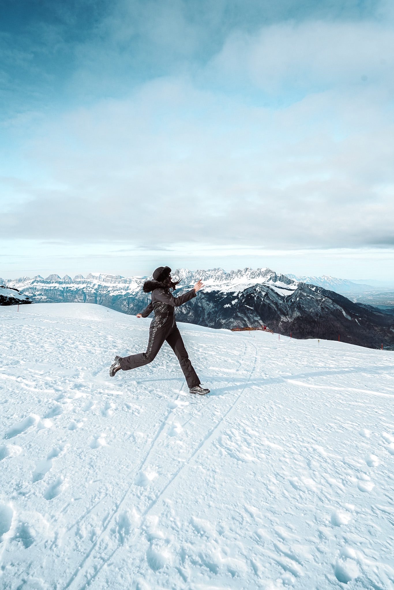 Prada Ski Wear Photo Shoot in the Alps