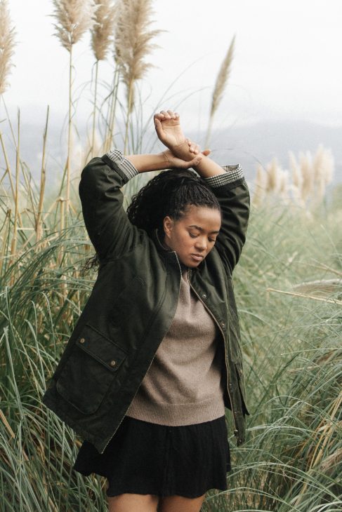 Girl in Pampasgrass Photoshoot