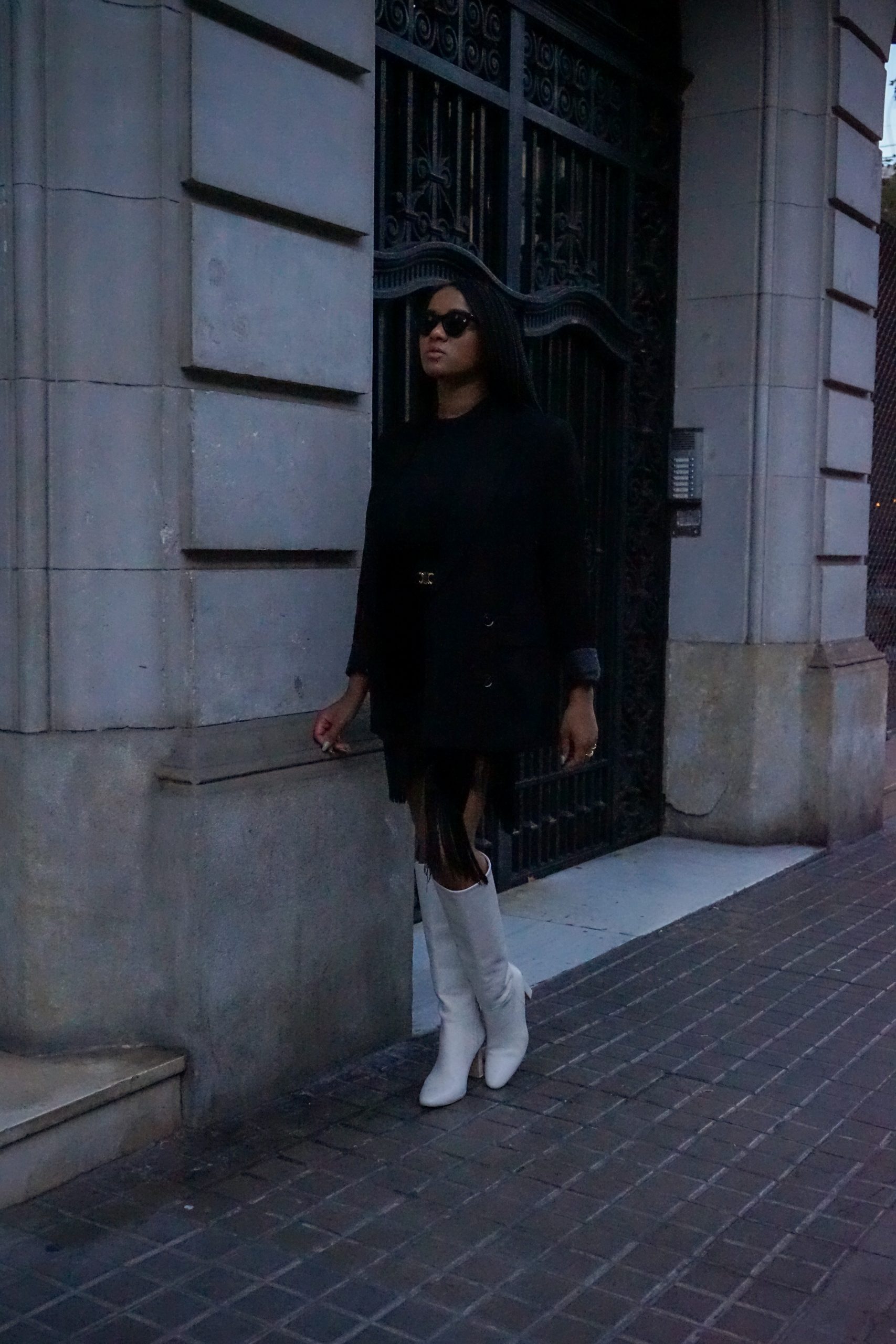 Influencer with braids, Celine belt