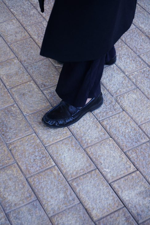 Black Loafer outfit, winter style inspiration