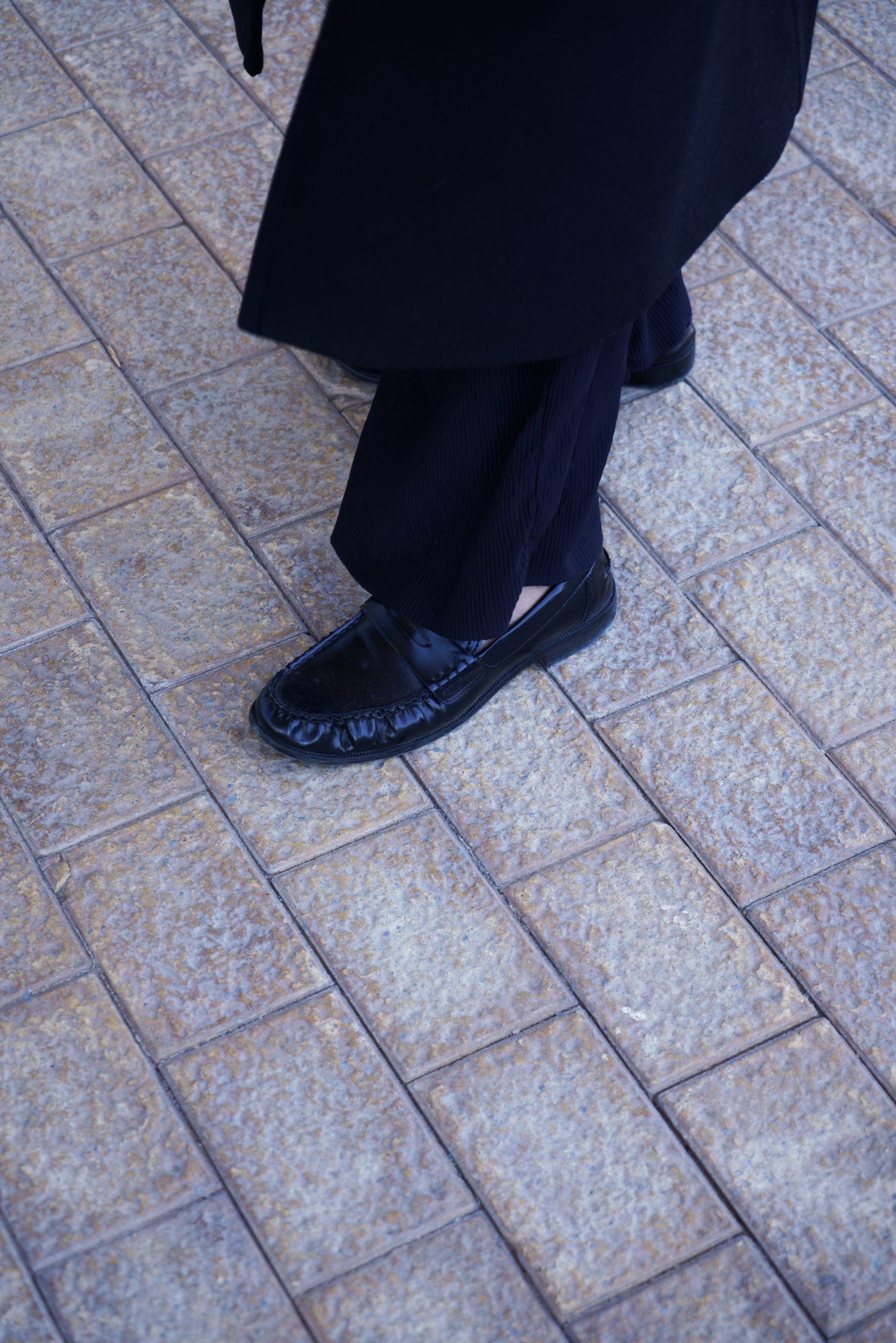 Black Loafer outfit, winter style inspiration